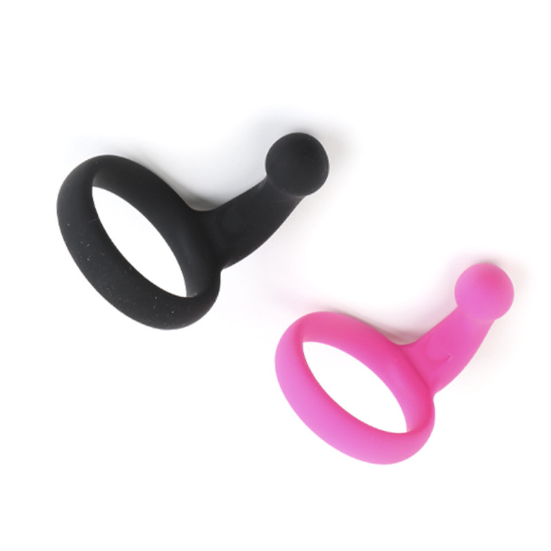 Silicone Penis Sleeve with Prostate Massager and Locking Ring, Pink — detail image 8