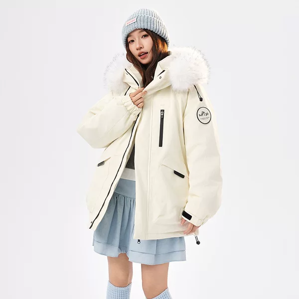 Couple's Mountain Eagle Fur-Lined Thickened Cotton Jacket, Men's New Winter Warm Coat, Loose Korean Style Short Cotton Jacket for Men