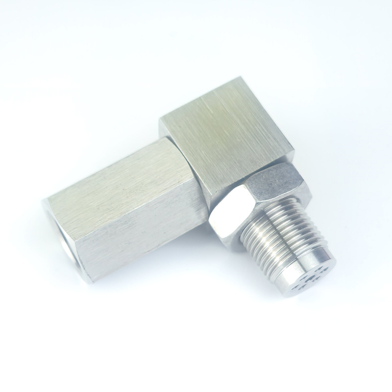 In-Stock Cross-Border Hot-Selling Car Modification Parts Stainless Steel Sensor 90-Degree Extension Connector M18*1.5