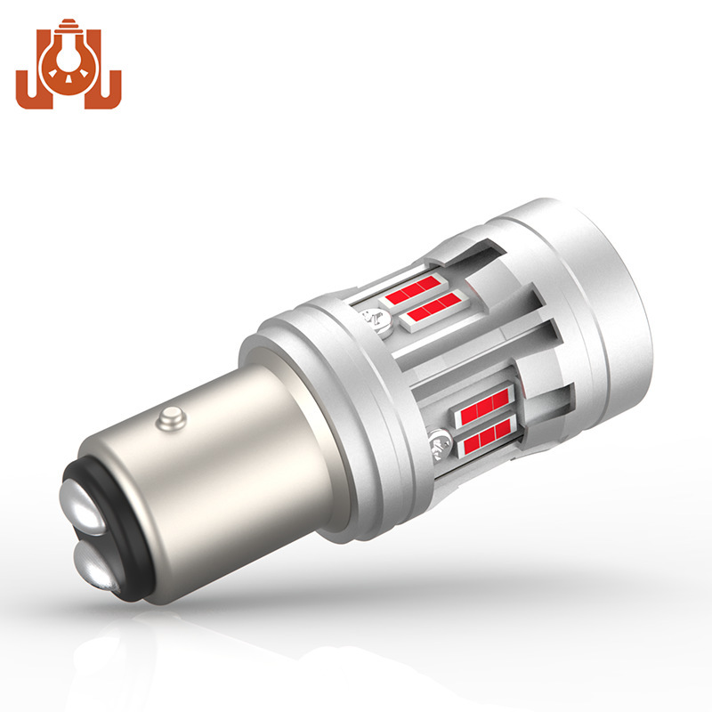 1156 1157 LED解码刹车灯红光高亮大功率带风扇P21/5W LED车灯|undefined