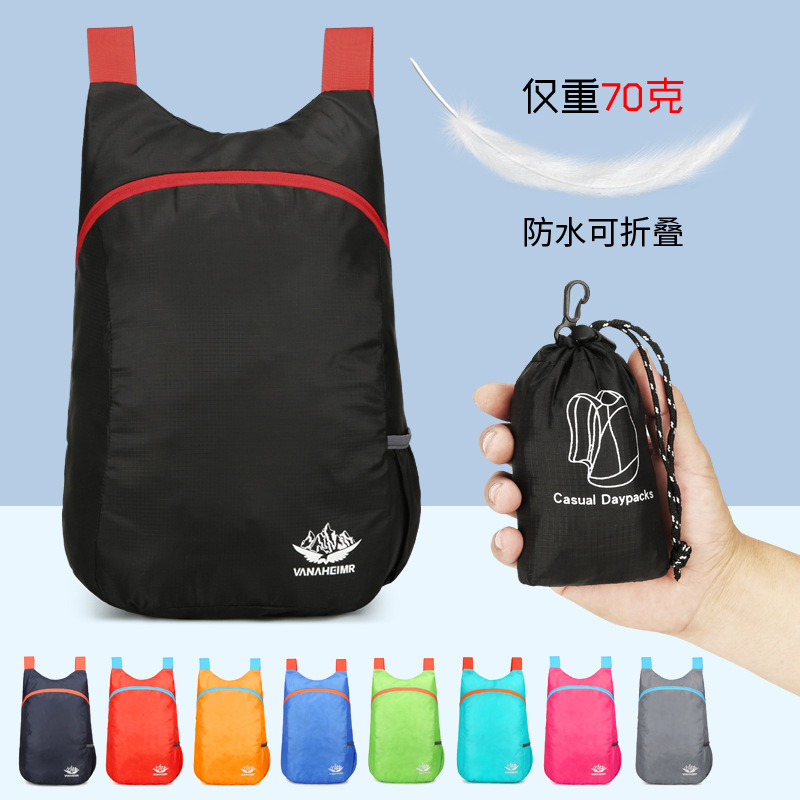 Nueva mochila plegable bolsa de viaje bolsa de deporte al aire libre de gran capacidad para hombres y mujeres mochila impermeable portátil ligero