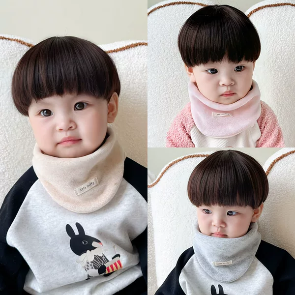 2026 Winter New Children's Neck Warmer, Fleece-Lined and Thickened Baby Pullover Scarf, Warm Neck Cover with Class a Curved Design