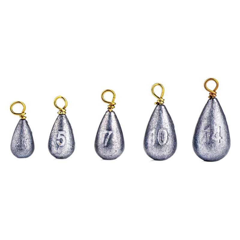 Boxed drop-type lead pendant with ring Luya lead pendant sea Rod throwing Rod counterweight lead pendant fishing gear Accessories Wholesale