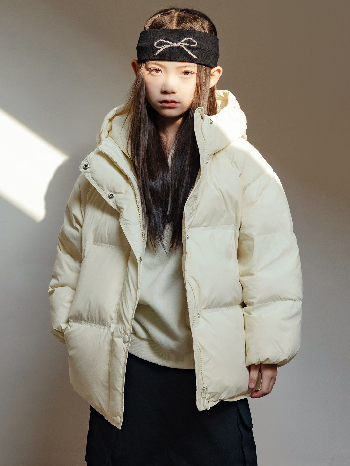 Winter children's velvet down jacket