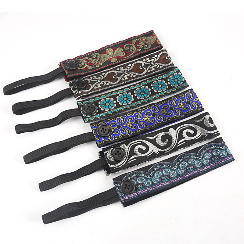 Oido transfronterizo anti-apriete máscara botón diadema borde ancho cinta enfermera máscara banda de pelo Simple deportes headwear