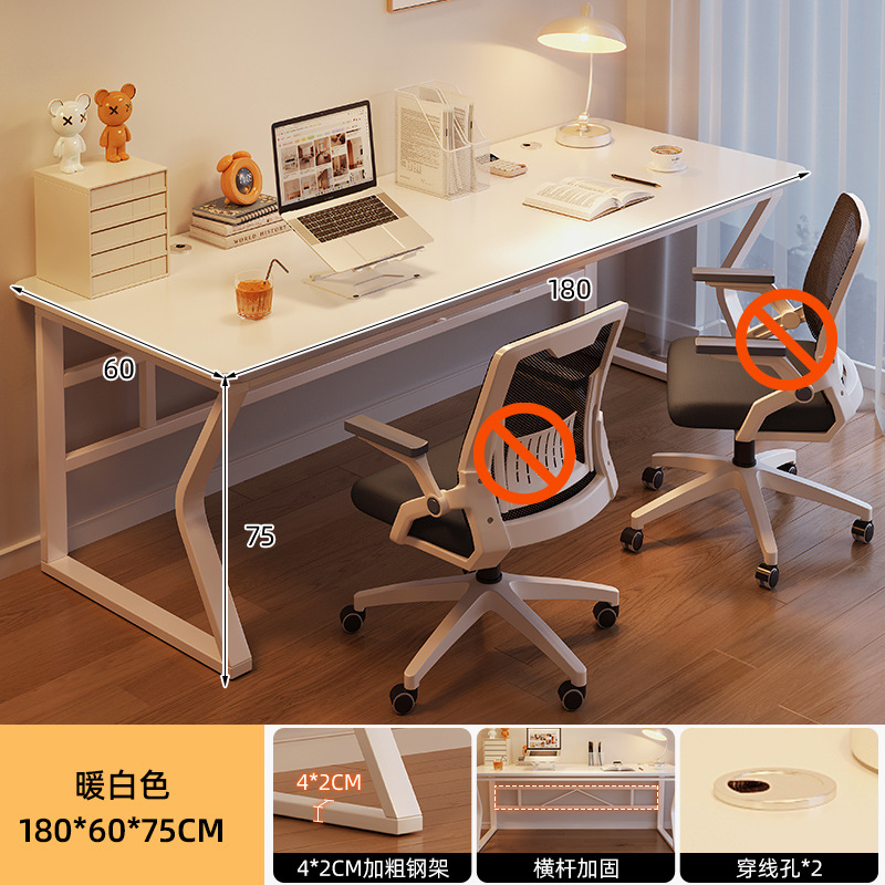 Mesa de computadora mesa de escritorio para estudiantes caseros doble estudio escritorio escritorio de escritorio pequeño escritorio de oficina silla escritorio combinado