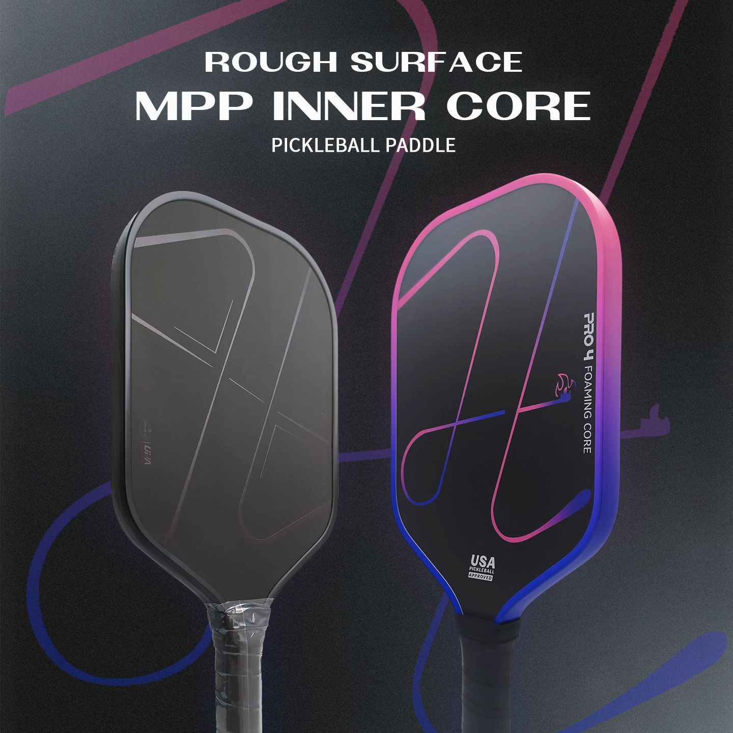 Luzz Hellfire Brand New Foam Paddle T700 Carbon Fiber Pickleball Paddle MPP Core Direct from Manufacturer