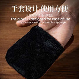 PVC仿羊毛绒擦鞋手套厂家批发清洁皮鞋抛光鞋油鞋擦耐用擦鞋神器