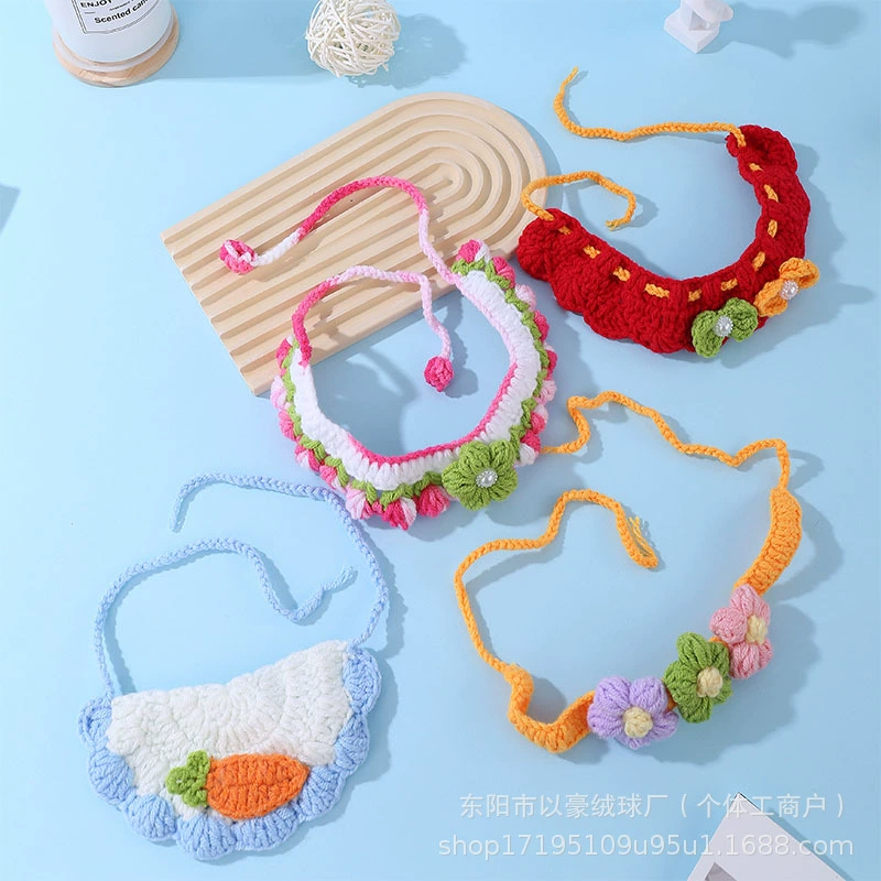 Пятно милые домашние животные вязаные шерстяные нити вязаные кошачьи шарфы маленькие собаки котенки украшения маленькие нагрудники