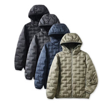 波 平替 男士休闲连帽羽绒服秋冬款防风保暖外套男装羽绒上衣纯色
