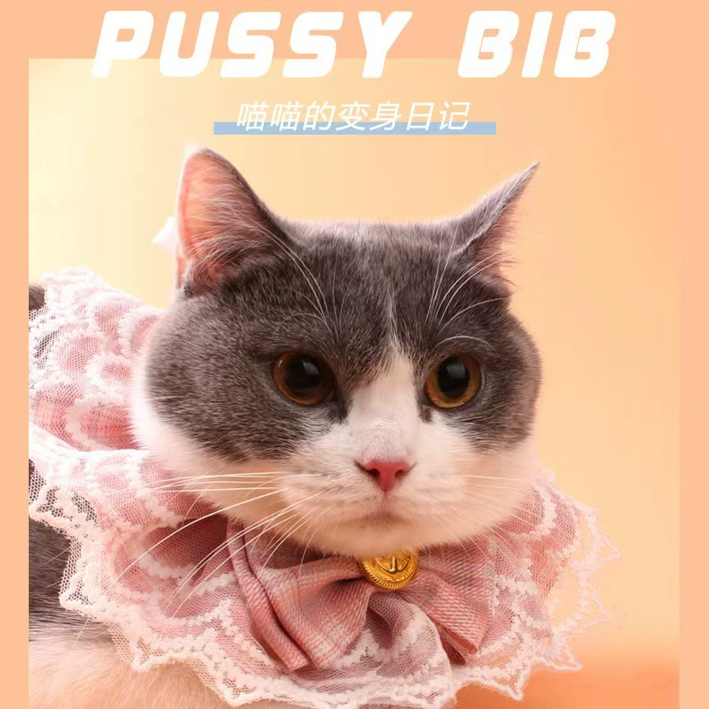 Ошейник для кошек с кружевом и бантом JK, ошейник-бант, в наличии, оптом, хит продаж