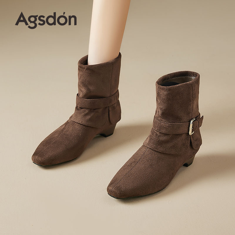 Botas de talón corto de león antiguo mujeres 2026 nuevo otoño punta británico estilo Martin botas retro botas occidentales