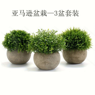 Amazon's Best-Selling Simulated Green Plants, Small Potted Plants Set, Artificial Plants, Interior Decoration, Desktop Decorations, Photo Props