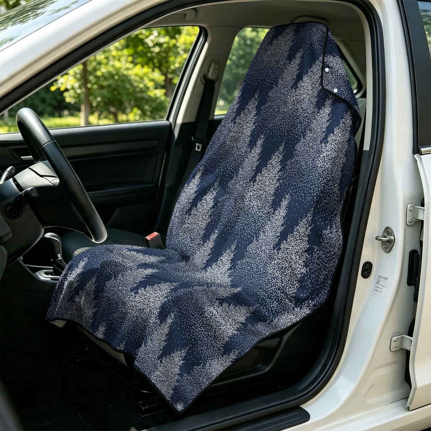Geometric Bath Towel Car Seat Cover 2-in-1 Microfiber Outdoor Beach Car Dual-Use Universal Seat Cushion