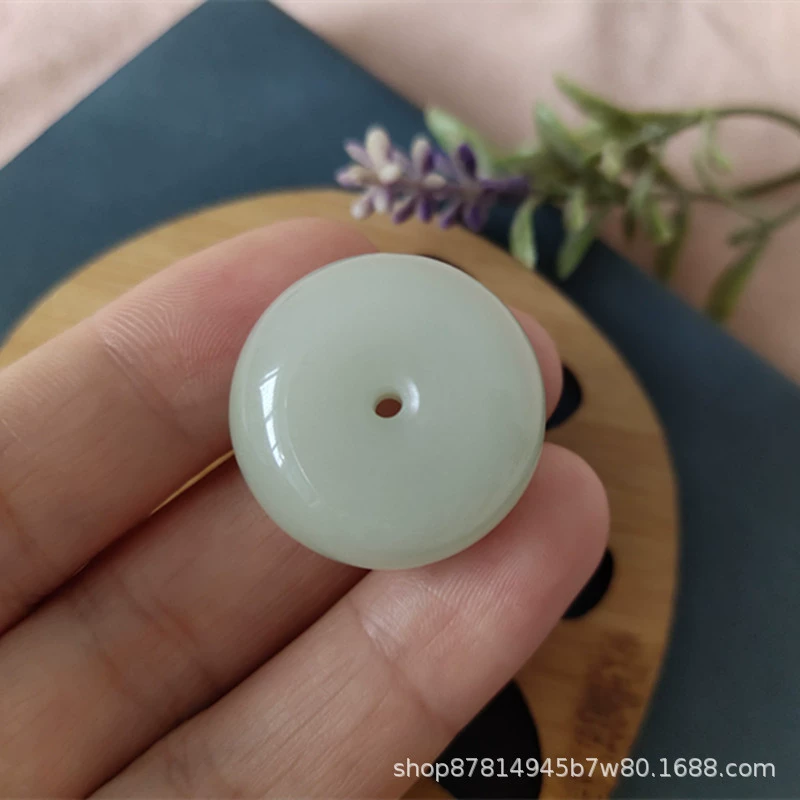 Protective amulet white jade, buckle, jasper, pendant