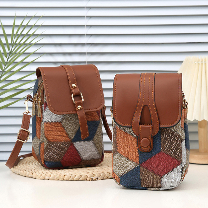 2025 nuevo bolso de hombro multi-compartimiento con cremallera, bolso de moda vertical exquisito, bolso casual de cuero suave