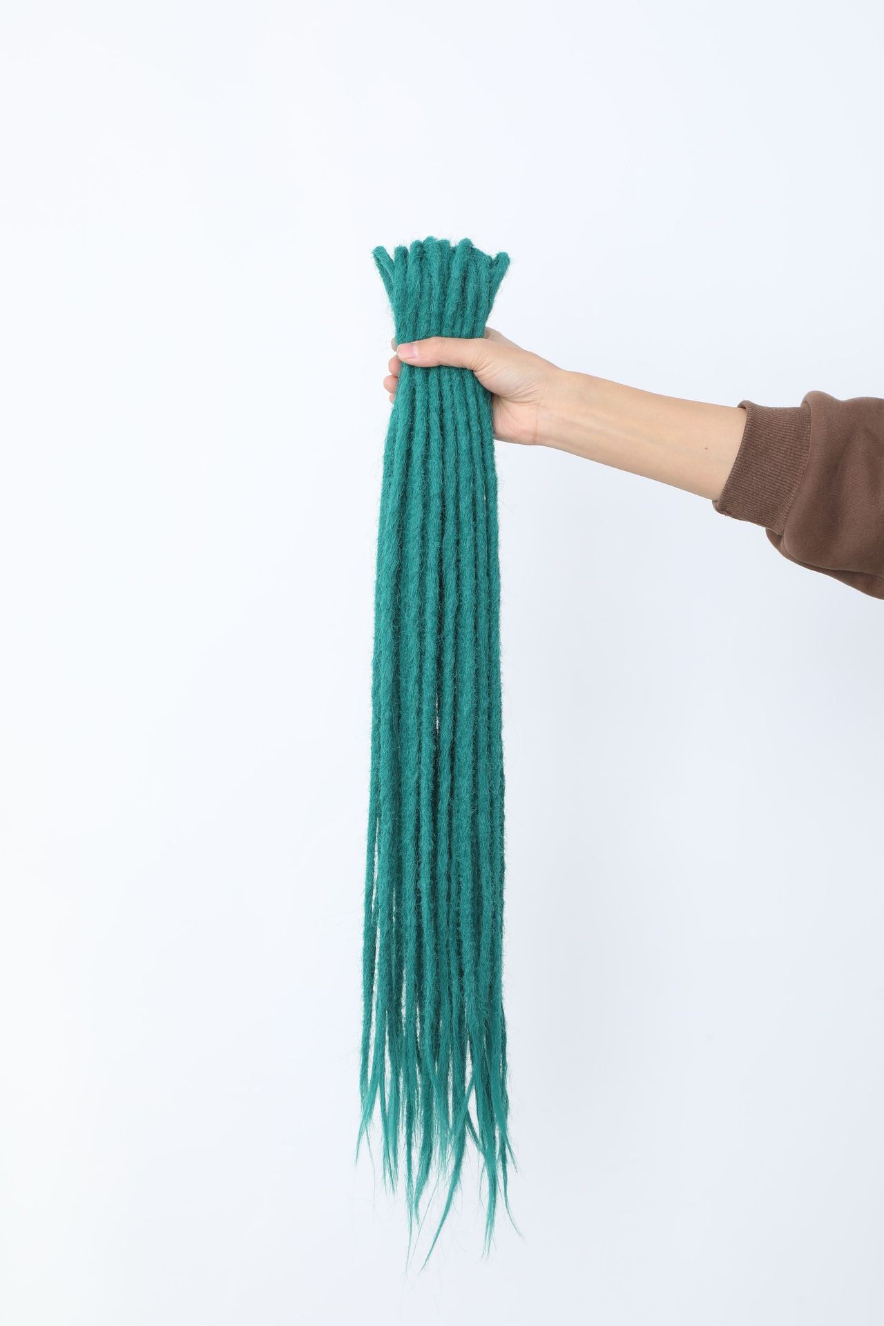 Temu/shein venta caliente fibra química ganchillo pelo dreadlock double trenza sucia doble cola trenza sucia peluca