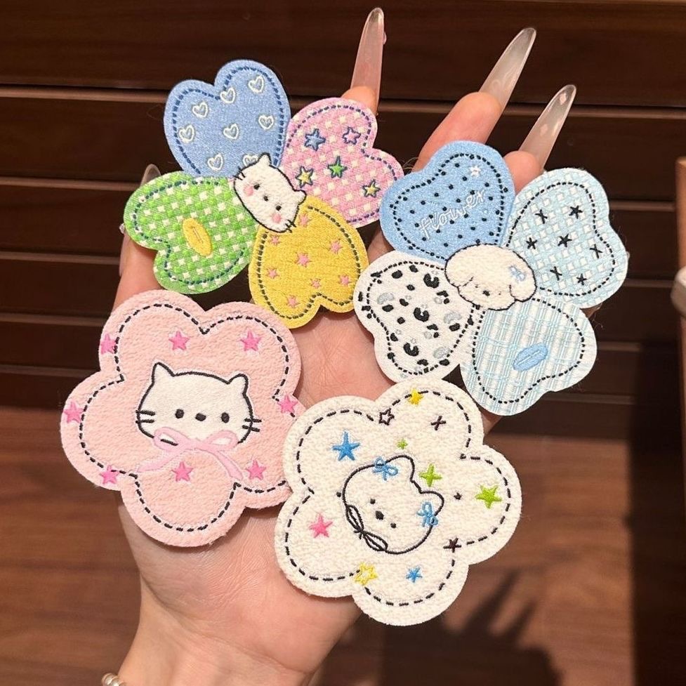 Super cute, fresh floral design, magic tape for girls, seamless bangs, trendy and versatile, Instagram-style hair accessory