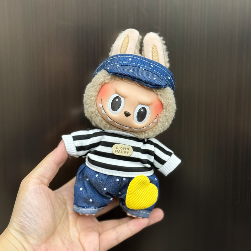 新しいかわいいシュガージェルフェイスラブブドレッシング帽子ペンダントぬいぐるみラブブ人形バッグペンダント|undefined