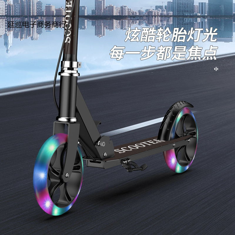 Adult Scooter Kidsren's Two-Wheeled Foldableable Two-Wheeled Urban Work for Men and Women 8-12 Years Old Teenagers and Adults