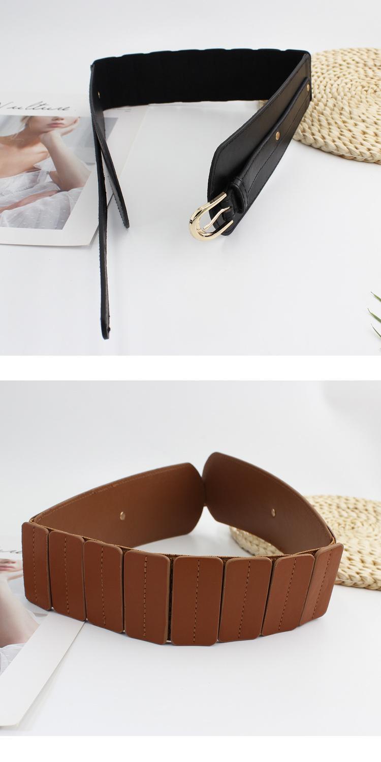 Nuova cintura per le donne con un senso di lusso in autunno e inverno, elastico e largo cinturino, abito esterno decorativo, gonna con cintura alla moda_voghion.com