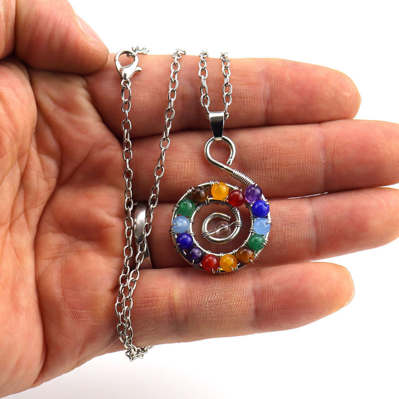 Retro Geometric Agate Plating Crystal Necklace 1 Piece