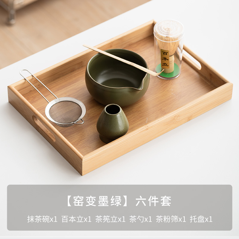 [가마가 짙은 녹색으로 변하다] 아크벨리 말차 그릇 6종 세트