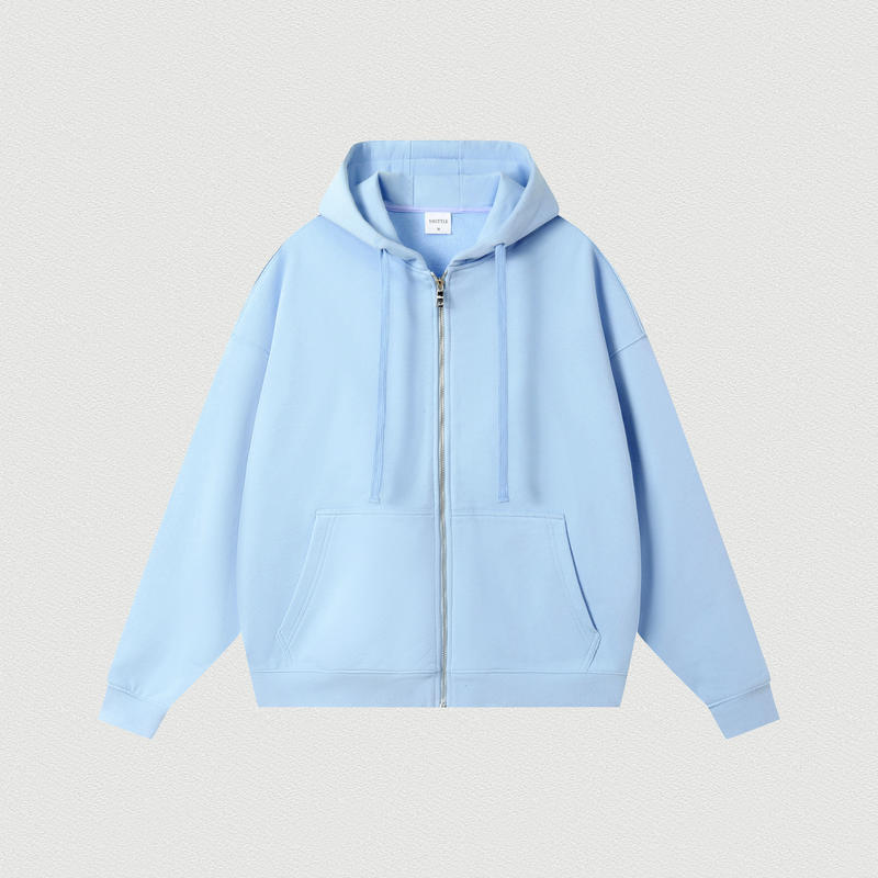 380G gran anillo antiestático vestido de hombro cardigan chaqueta con cremallera con chaqueta encapuchada logotipo personalizado ropa de trabajo