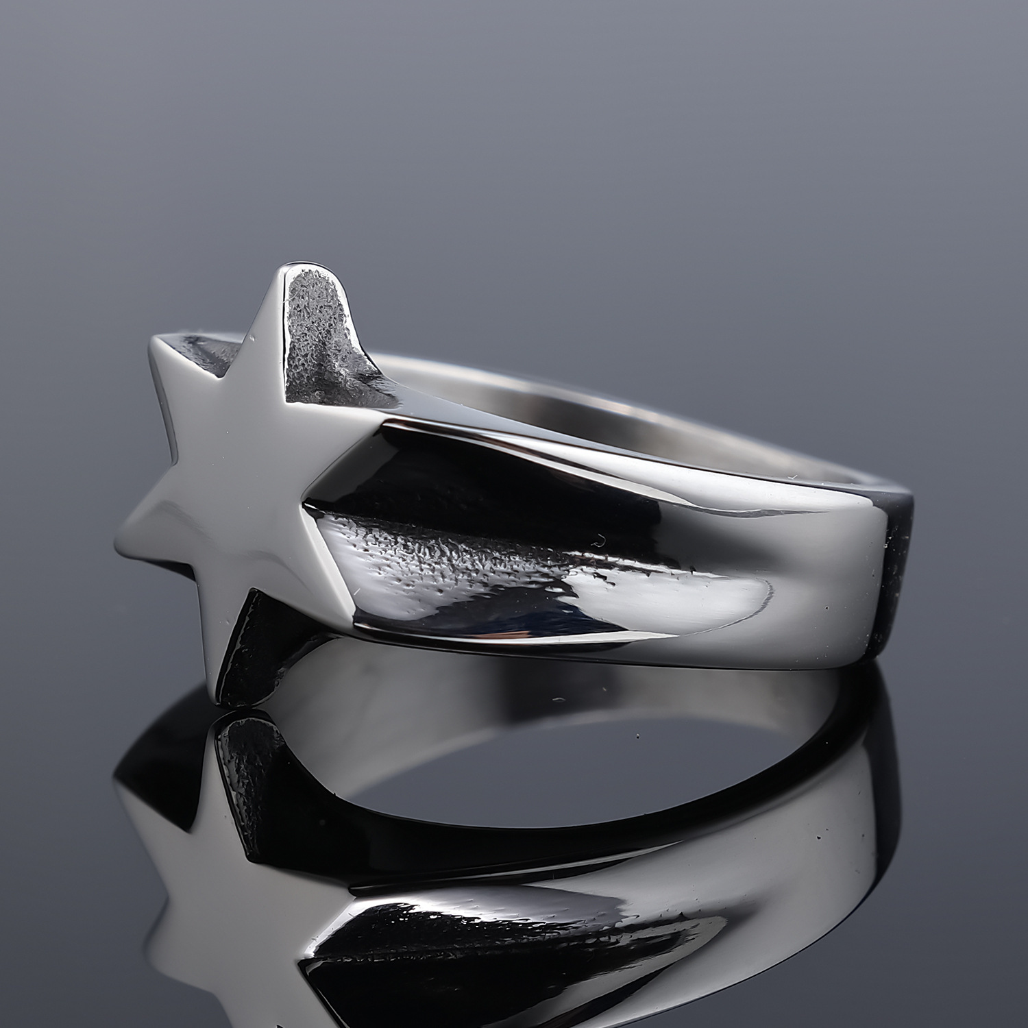 Hip-Hop Vintage Style Solid Color 304 Stainless Steel Polishing Men's Rings Men Band Rings display picture 4