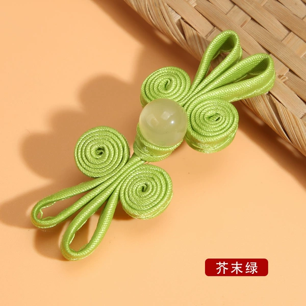 Jade Beads Rabbit Ears [14-Mustard Green]