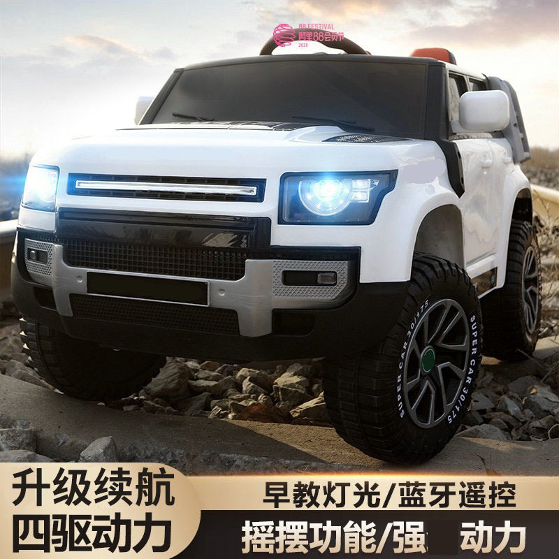 Coche eléctrico para niños vehículo todoterreno grande con tracción en las cuatro ruedas con control remoto coche de juguete para niños portátil