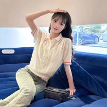 �ļ��¿�ѧԺ������Polo��ƴɫ��֯���οձ�˿����Ů�ٴ�����