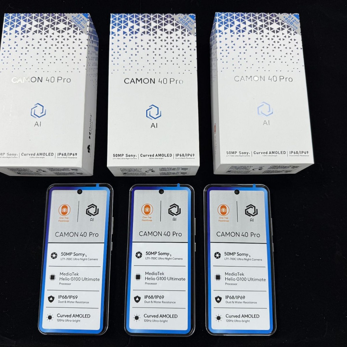 국경 간 CAMON40 프로 스마트 폰 8 512G 안드로이드 스마트 HD 화면 6.6 인치 스마트 폰