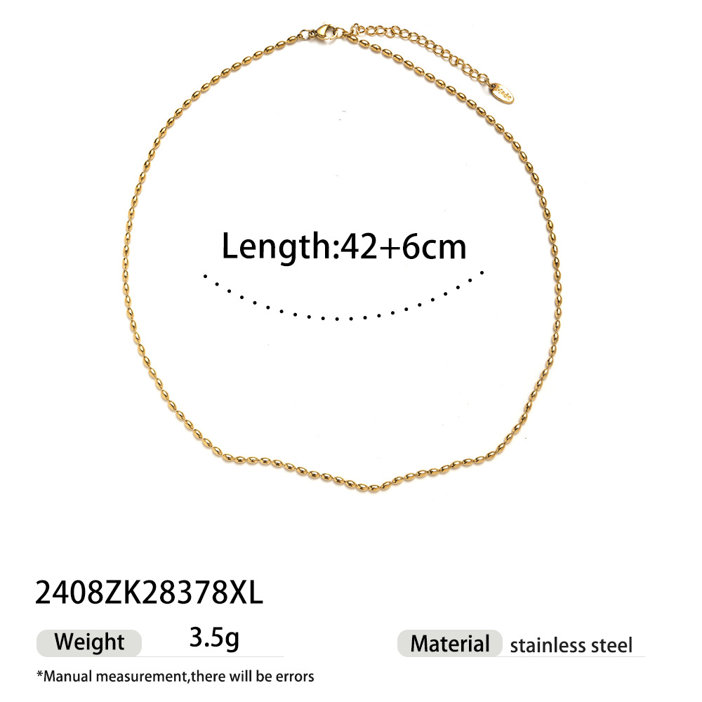 Taena collar de acero de titanio europeo y americano apilado con sentido de alta gama moda para mujer cadena de clavícula minimalista joyería explosiva transfronteriza al por mayor