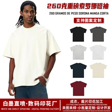 夏季男士高级感圆领体恤宽松休闲百搭上衣时尚索罗娜男式t恤短袖