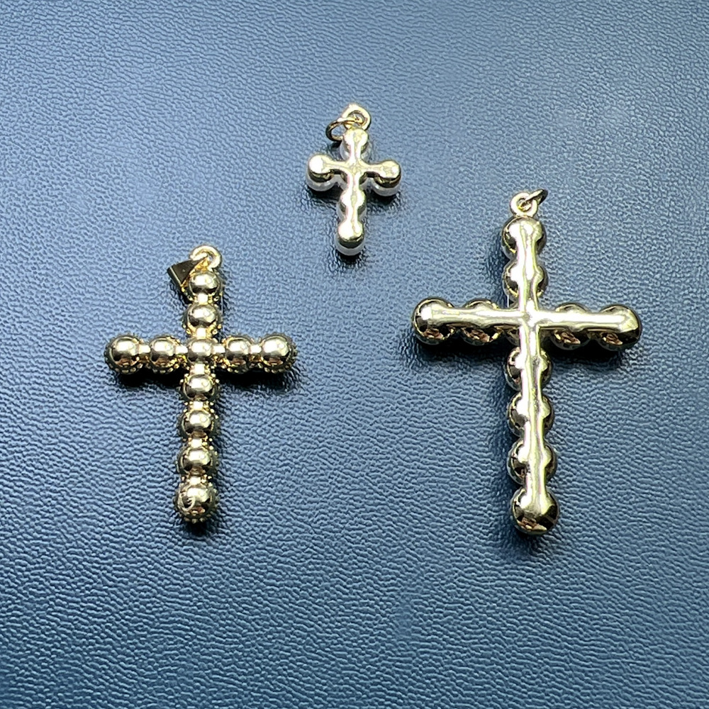 6g Weight DIY Jewelry Accessories Classification 1 Piece Quantity Imitation Pearl Material Cross Pattern Plating Design Simple Style Style 1 Piece Imitation Pearl Cross 1