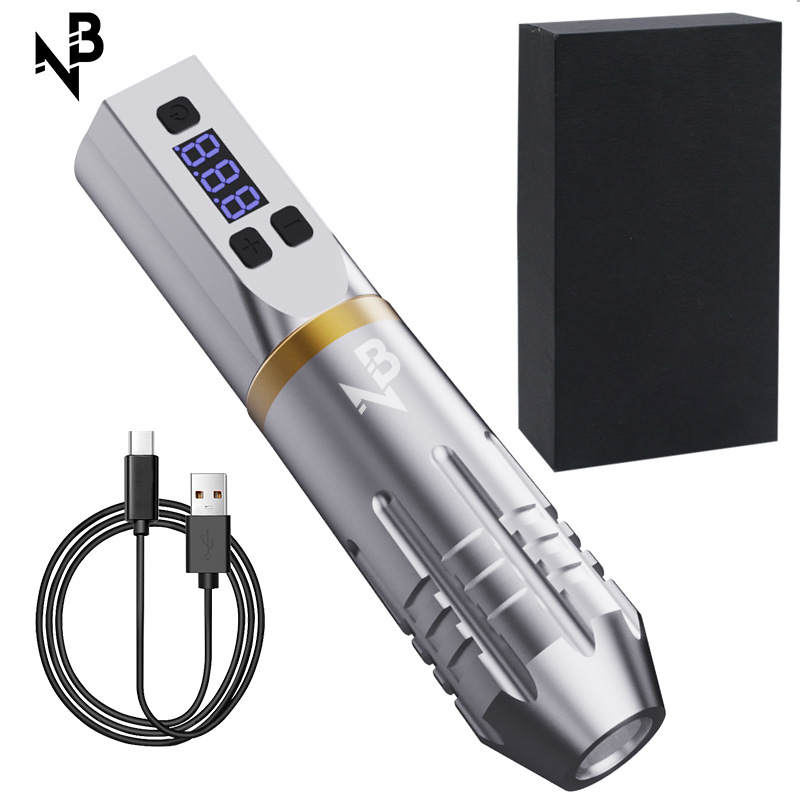New tattoo pen wireless tattoo pen battery pen charging pen 1500 mA display cross-border temu