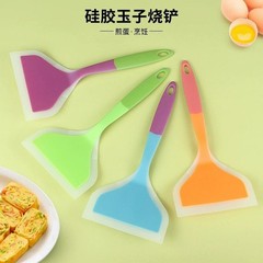 シリコンノンスティックスパチュラ、たまご焼き厚焼きスパチュラ、フライパンスパチュラ、2色ハンドル、半透明オムレツスパチュラ、鍋を傷つけない、在庫あり