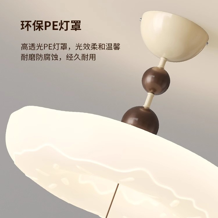 2025 nuevo dormitorio estilo crema marrón medio americano cálido de alta gama habitación para niños lámpara de araña led techo