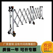 铝合金简易手动推拉门伸缩围栏折叠学校幼儿园工厂庭院门移动护栏