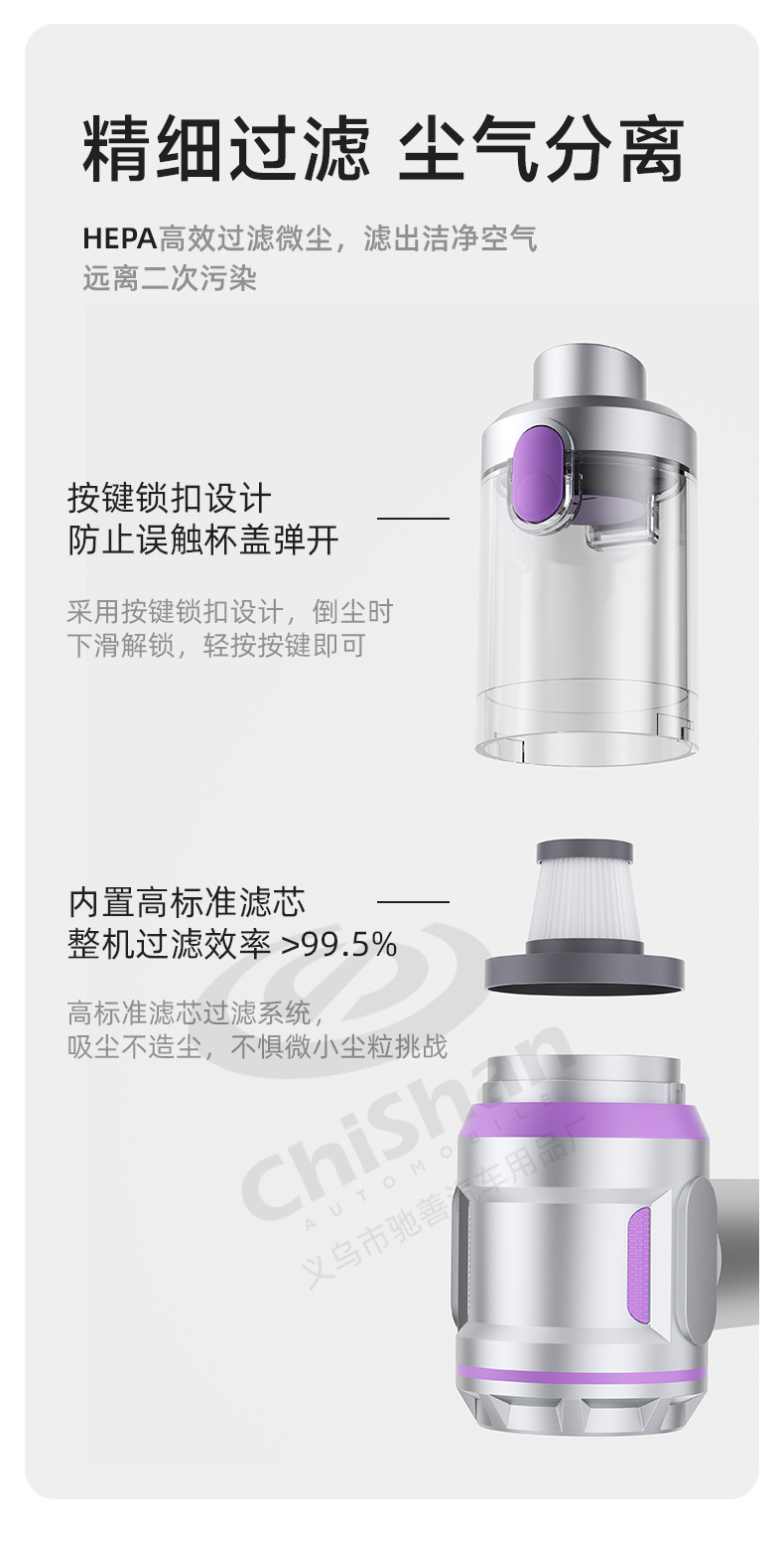 [Oem Customization] Car Vacuum Cleaner with Super Strong Suction Power, Handheld Small Portable Vacuum Cleaner for Cars, Suction and Blowing in One