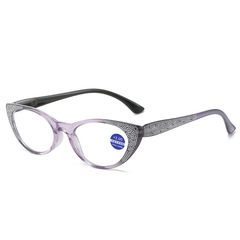 Stylish Cat-Ear Blue-Light Blocking Presbyopic Glasses — New Cross-Border European & American Design, Comfortable Presbyopia Lenses Available for Factory Wholesale