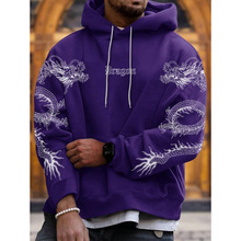 L 74221 Printed loose hoodie ӡ���������¿羳����ͨ����
