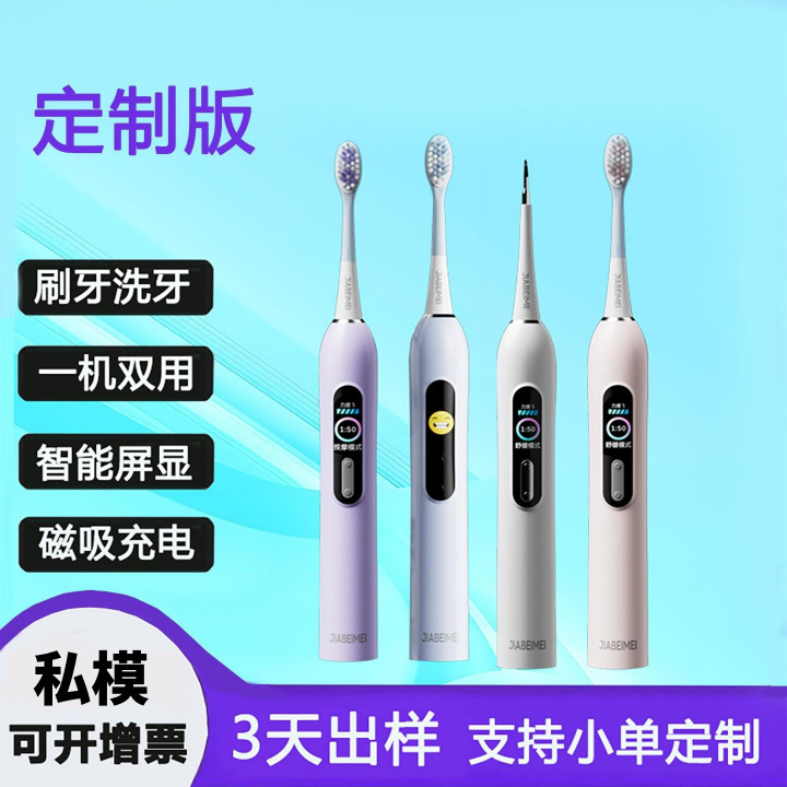 Customized Wholesale Smart Electric Toothbrush and Dental Cleaner Two-In-One Oem/Odm Private Label Student Party Ladies Brush Head