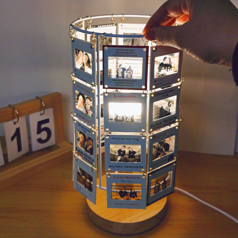 Creative DIY Handmade Reverse Photo Lamp Nailed Couple Birthday Gift Graduation Gift for Girls Boyfriend Best Friend