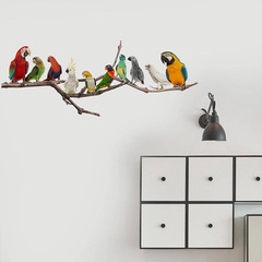 Foreign trade cartoon branches birds children's room bedroom kindergarten home decoration wall sticker sticker self-adhesive wholesale cross-border