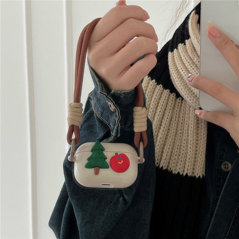 立體蘋果適用airpods保護套2卡通蘋果無線藍牙3代Pro2耳機套硅膠