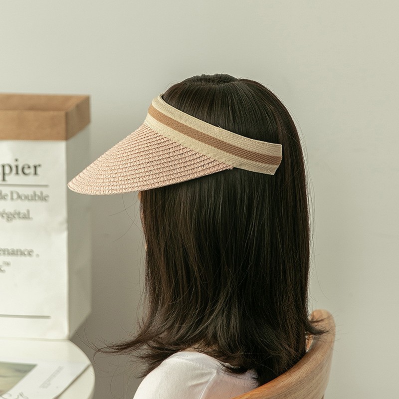 امرأة أسلوب بسيط اللون الصامد طنف مسطح قبعة الشمس display picture 2