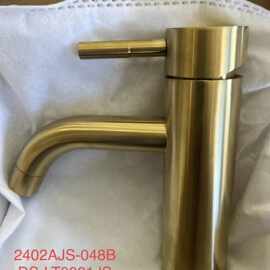 新品 拉丝金色龙头不锈钢简约轻奢浴室面盆拉丝冷热台单把单孔盆