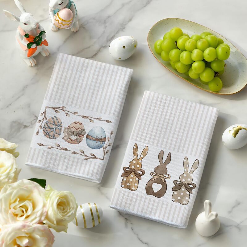 Cross-Border Digital Printed Household Kitchen Towels, Dish Towels, Table Cloths, Decorative Tea Towels, Easter Towels